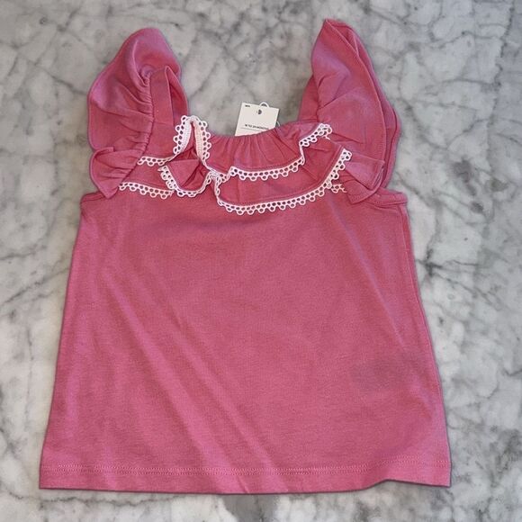 Janie & Jack Yellow and Pink Ruffle Top Bundle 18/24M - Picture 2 of 7